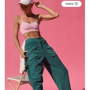 XS Free People Timko Pants- green